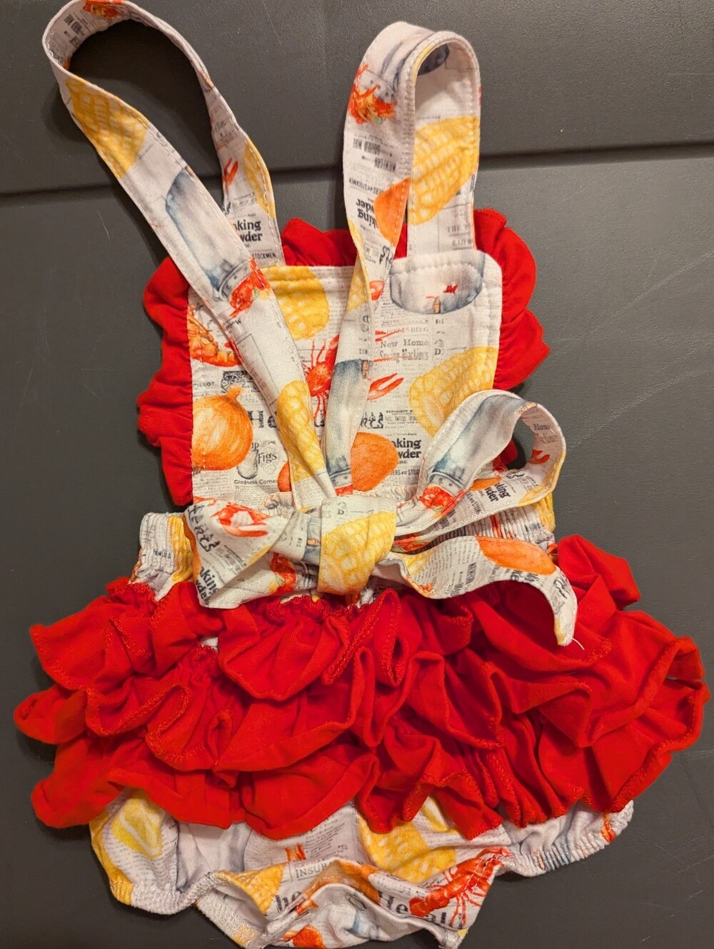 Crawfish Boil Ruffle Romper - Picture 2 of 2